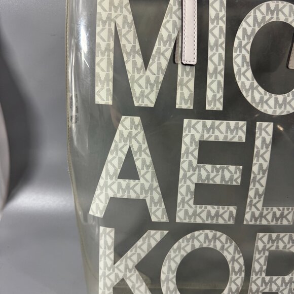 MICHAEL MICHAEL KORS The Michael Large Graphic Logo Clear Tote Bag - Picture 3 of 16